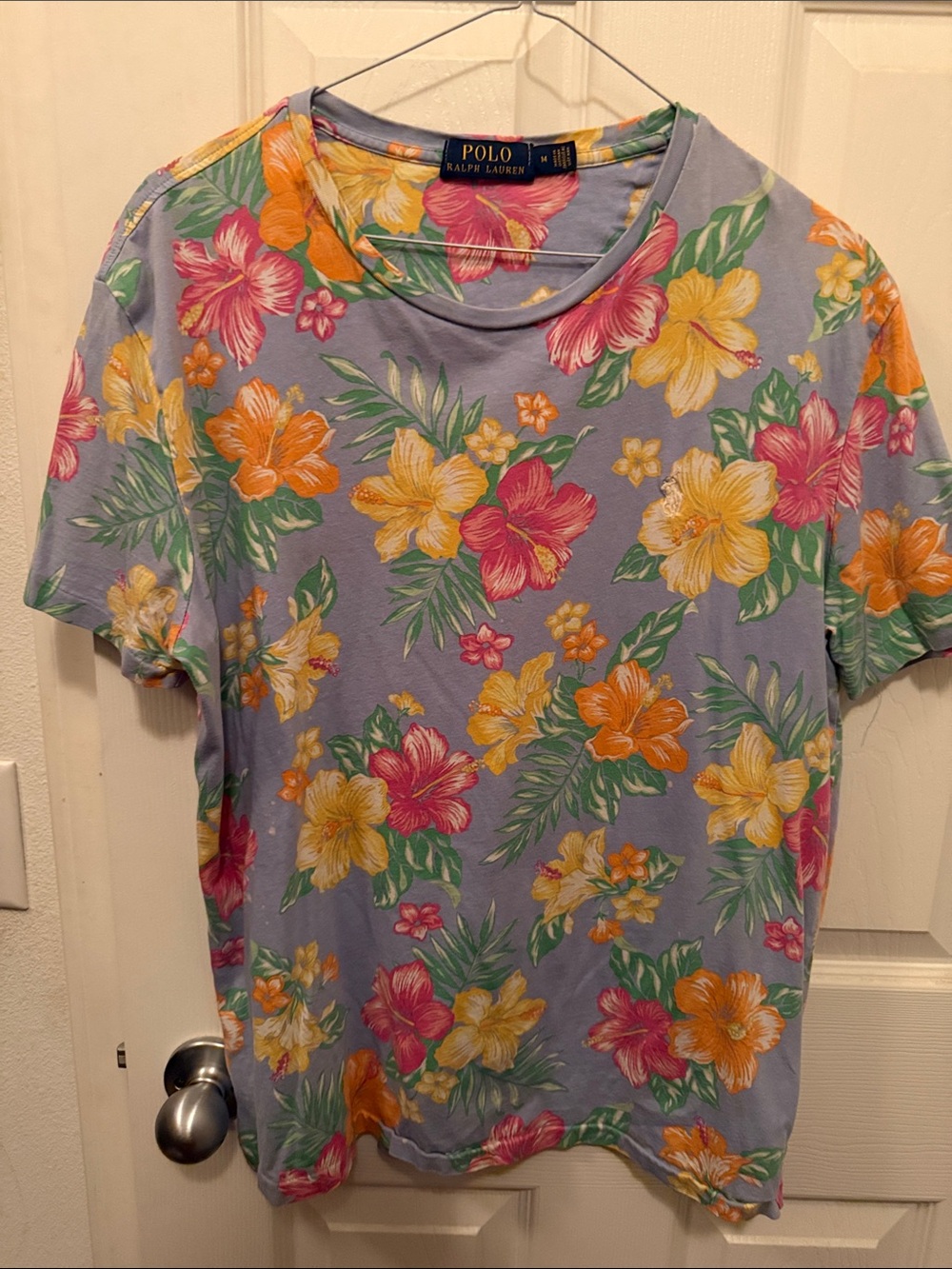 Polo by Ralph Lauren Lavender Tropical Floral Crew Tee